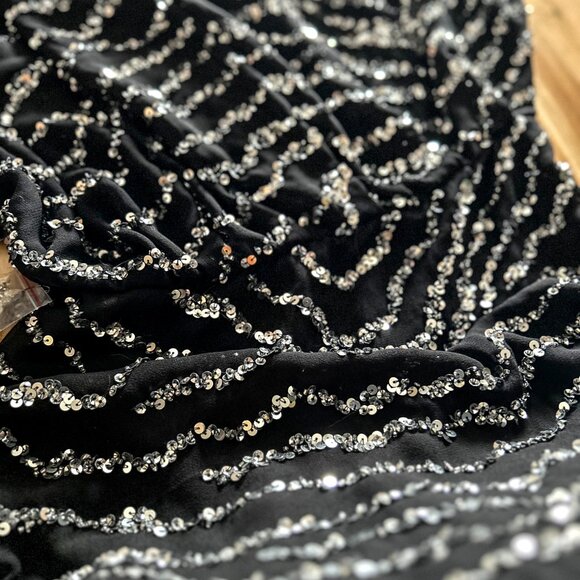 JAY GODFREY - Everett Zebra Sequin Dress | Black/Silver | SIZE 8 - Picture 3 of 11